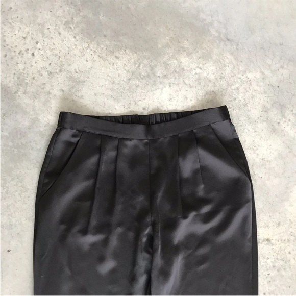 H by Halston Black Pleat Pleated Front Elastic Dress Pocketed Pants Size Medium - Picture 8 of 9